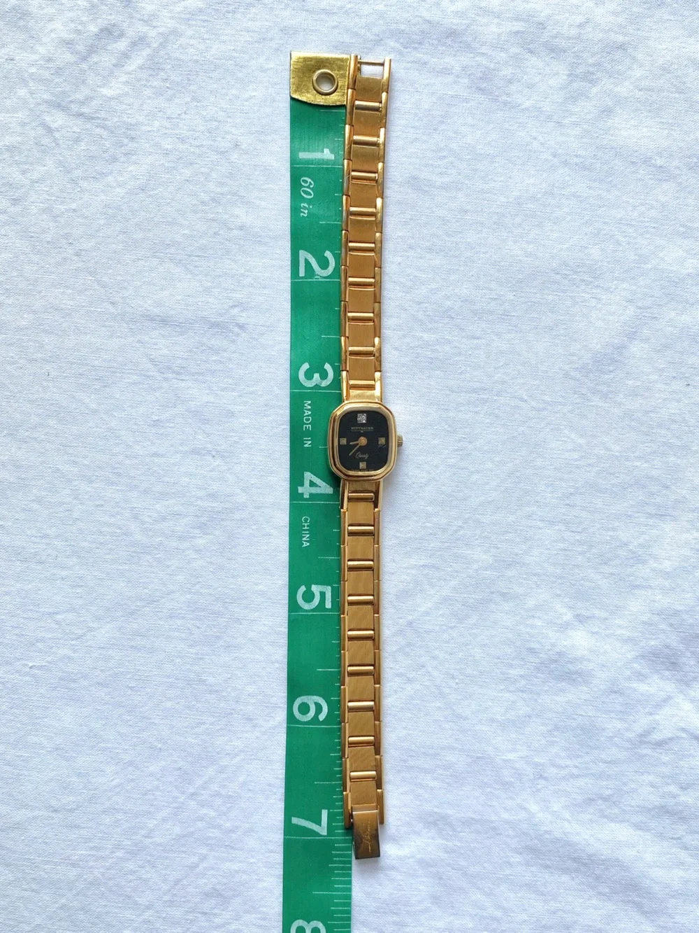 Wittnauer Gold-Tone Women's Quartz Watch - Black Dial